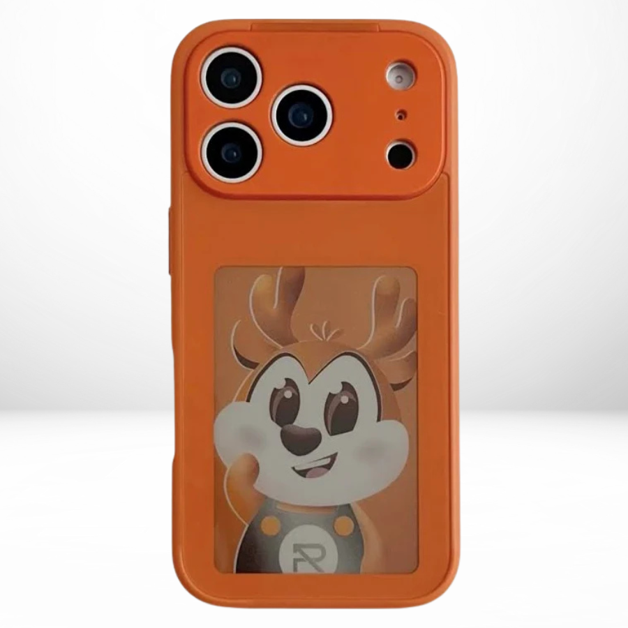 NFC DIY E-ink Screen Phone Case 17 Pro/ 17 Pro Max (Orange)