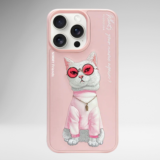 NIMMY Glasses Cool Cat Chain Series with Metal Camera Ring for the iPhone 16 series