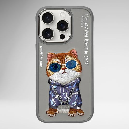 NIMMY Glasses Cool Cat Chain Series with Metal Camera Ring for the iPhone 16 series