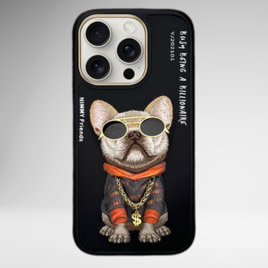 NIMMY Glasses Cool Pug Chain Series with Metal Camera Ring for the iPhone 16 series