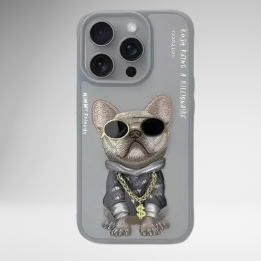 NIMMY Glasses Cool Pug Chain Series with Metal Camera Ring for the iPhone 16 series