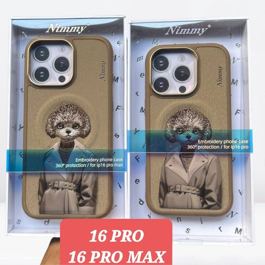 NIMMY Winter Jacket Chain Case with Metal Camera Ring For iPhone 16 (Shitzu)