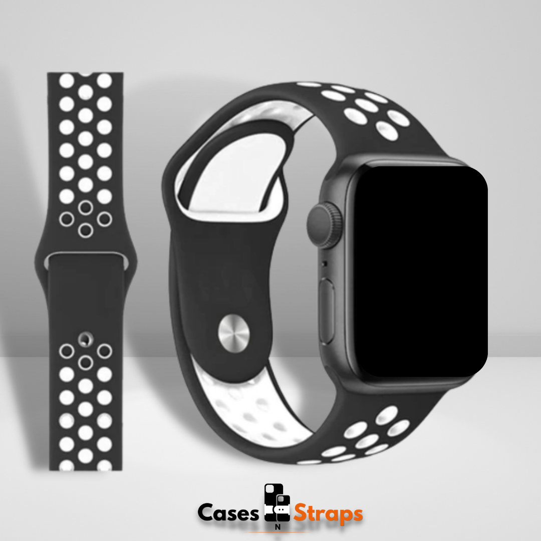 N Sport Silicone iWatch Strap Black Light Color