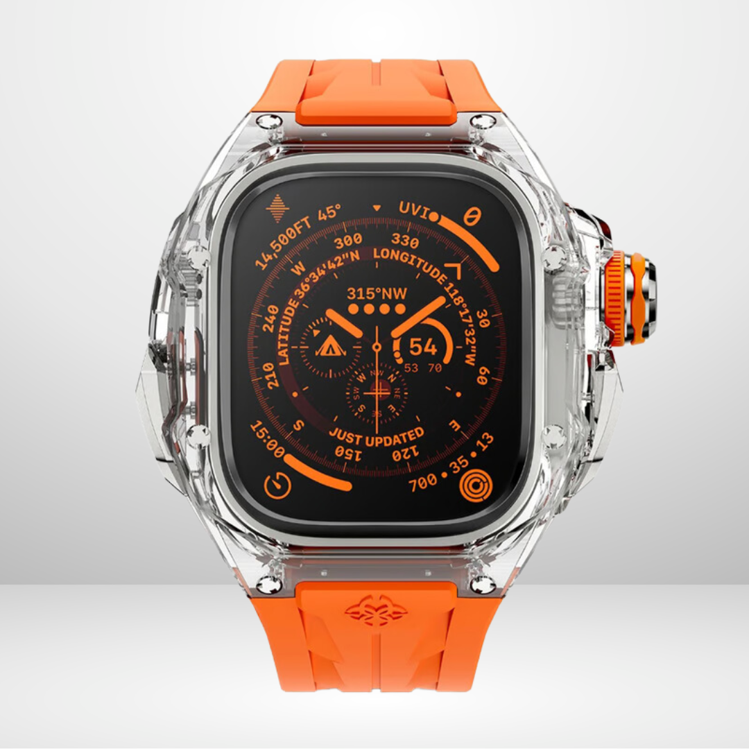 New Edition Silicone Strap Modification Kit for iWatch 44/45/49 MM (ORANGE)