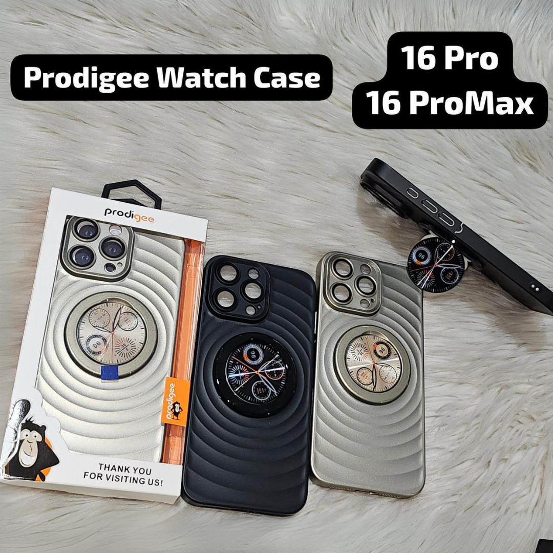 Prodigee Watch Stand Case for iPhone 16 Pro/16 Pro Max (Natural Titanium)