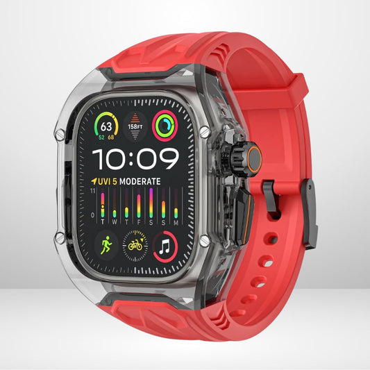 New Edition Silicone Strap Modification Kit for iWatch 44/45 MM (RED)