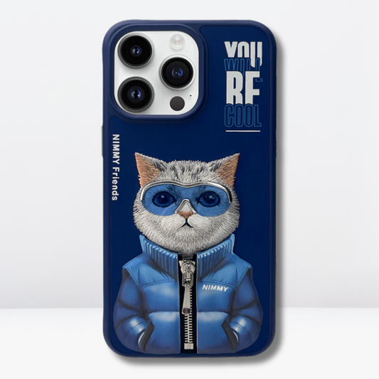 Nimmy Cool winter Jacket & 3D Embroidery Case for iPhone 15 Series