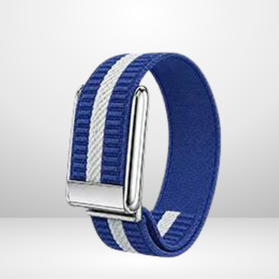 Nylon Single-Strip Strap with Silver Buckle Bezel for WHOOP 5.0