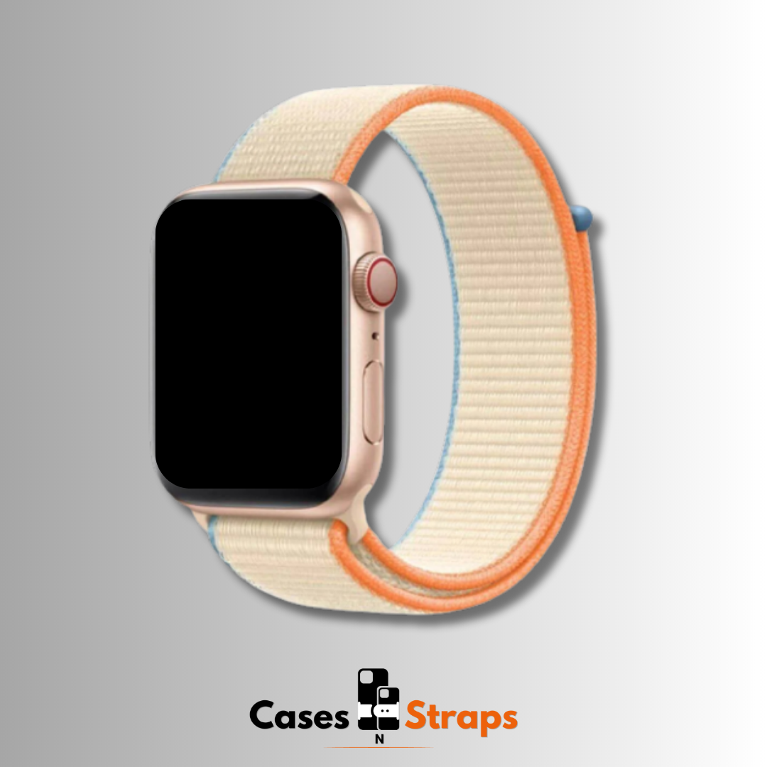 Nylon Sport Dual-Tone iWatch Strap (Cream Color)