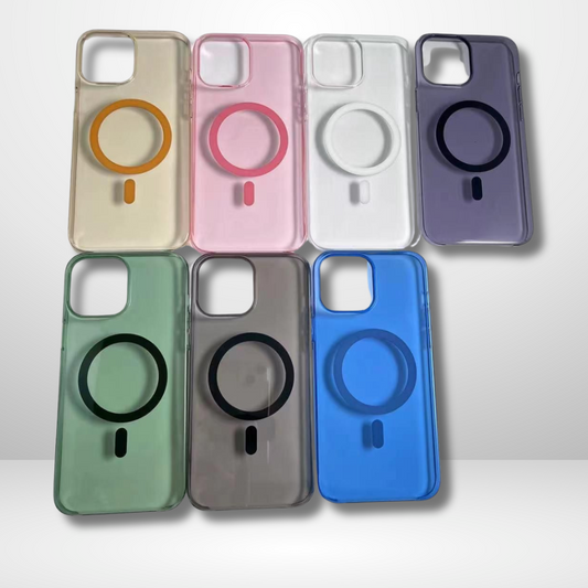 OG Colored MagSafe Cases with IC Working for iPhone 15/15 Plus