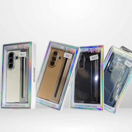 PREMIUM Electroplated PC+PU Leather Case with Front Glass for Samsung Z Fold 5/6/7