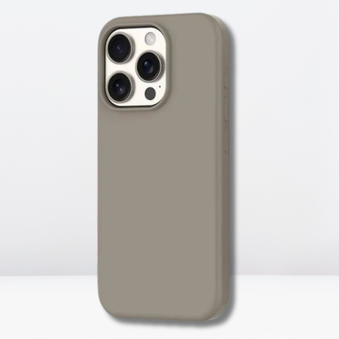 Premium Icon Titanium Color Silicone Case iPhone 15 Pro/Pro Max