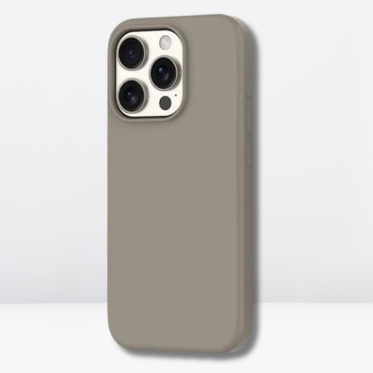 Premium Icon Titanium Color Silicone Case iPhone 15 Pro/Pro Max