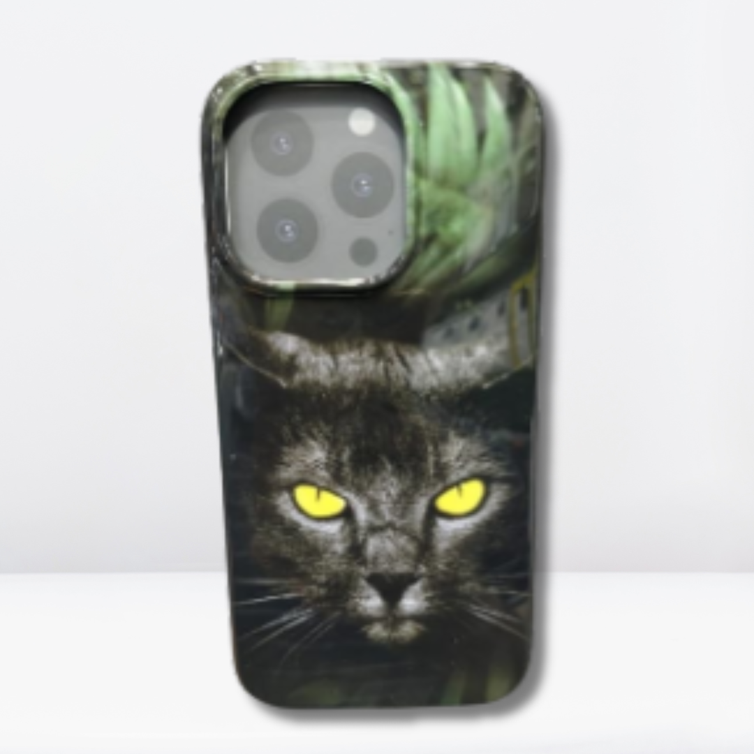 Premium Polo Prius Printed Animal Case Cover for iPhone 15 Pro/15 Pro Max. (Cat)