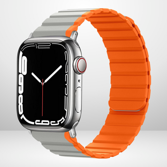 Silicone Matte Magnetic Strap for iWatch 42/44/45 MM (ORANGE)