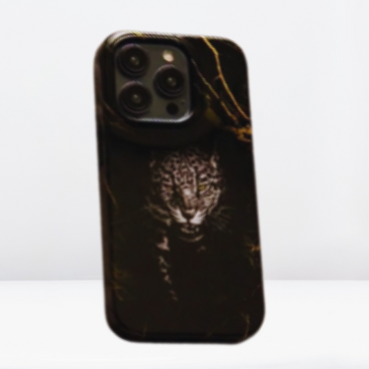 Premium Silicone Le Prius Printed Animal Case for iPhone 15 Series (Cheetah)