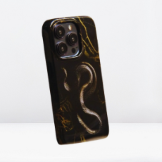Premium Silicone Le Prius Printed Animal Case for iPhone 15 Series (Snake)