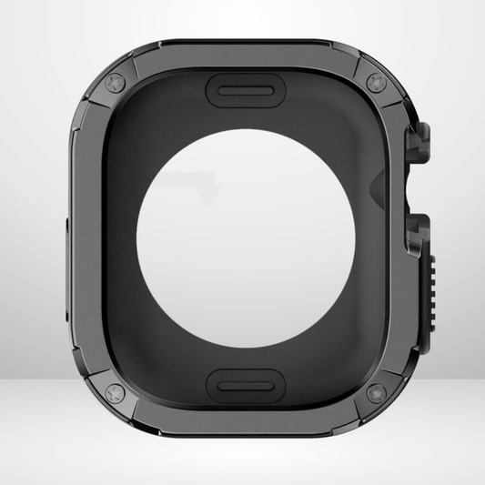 Premium Universal iWatch Case Bumper with Silicone Inner Case Protection for 44/45 MM (BLACK)