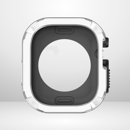 Premium Universal iWatch Case Bumper with Silicone Inner Case Protection for 44/45 MM (SILVER)