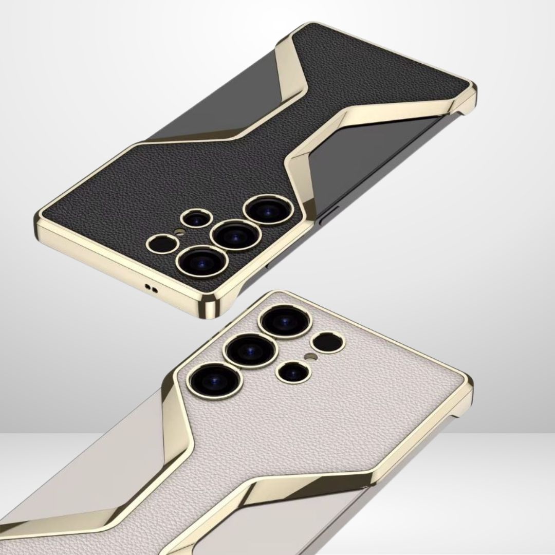 Premium GKK Leather Electroplated Side Frameless Case for Samsung Galaxy S25