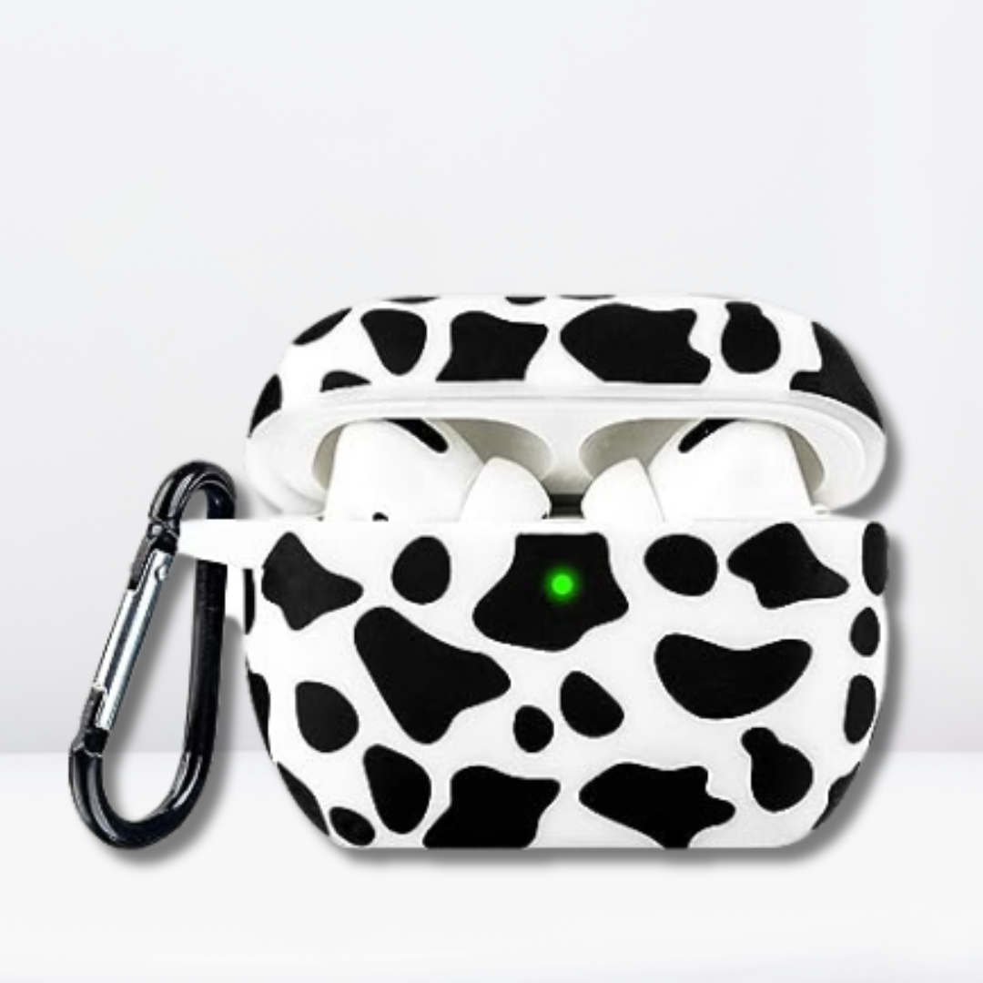 Printed Eggshell AirPods Pro 2 Cases (Cow Pattern)