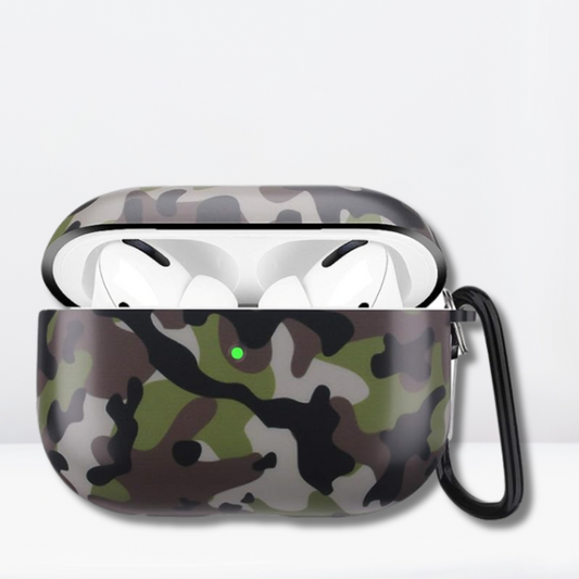 Printed Eggshell AirPods Pro 2 Cases (Military Green Pattern)