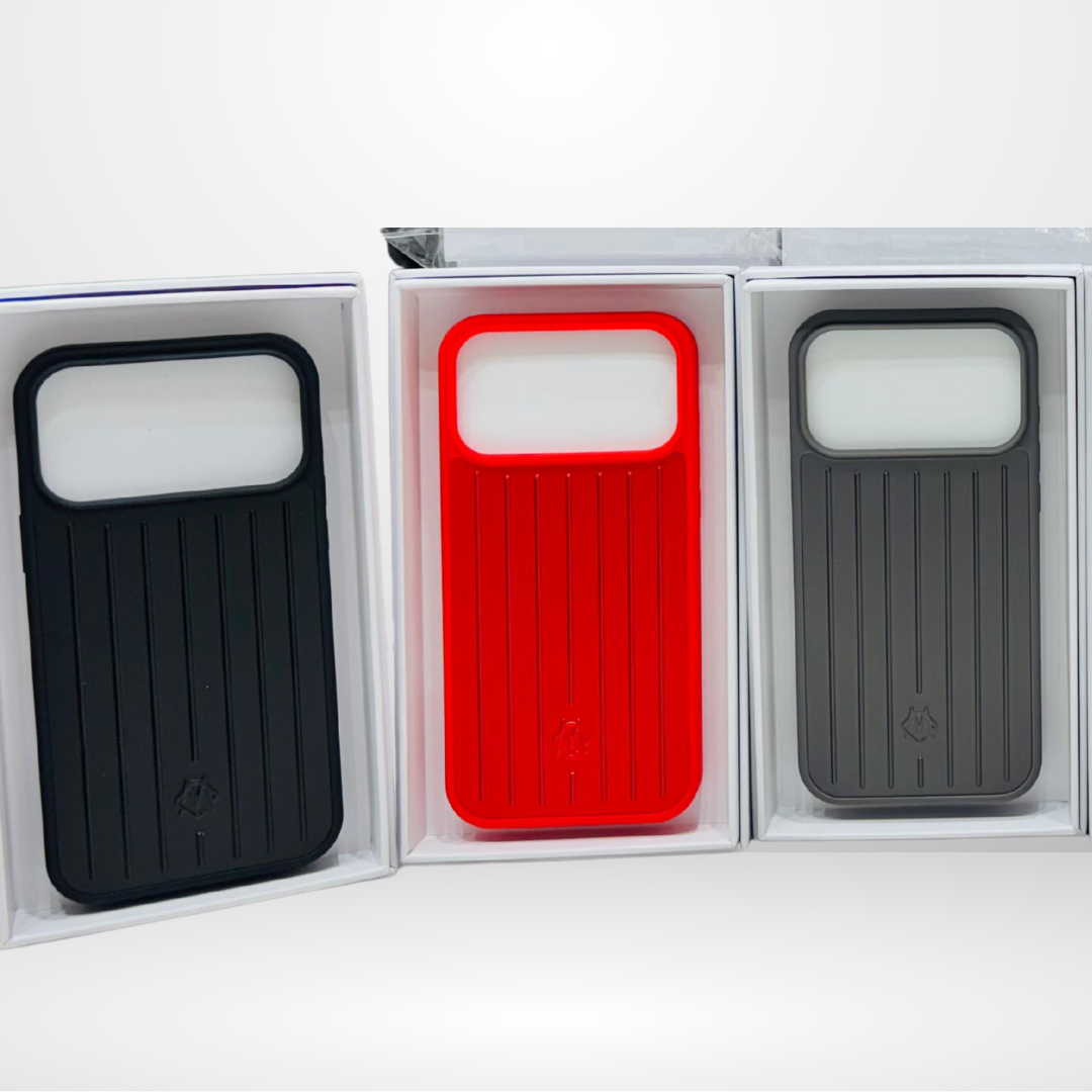 RIMOWA Style Case with Aluminium Back &amp; Silicone Sides for iPhone 17 Pro/17 Pro Max