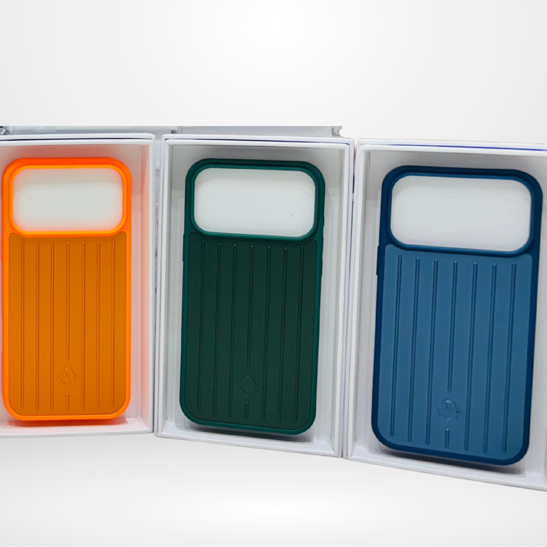 RIMOWA Style Case with Aluminium Back &amp; Silicone Sides for iPhone 17 Pro/17 Pro Max