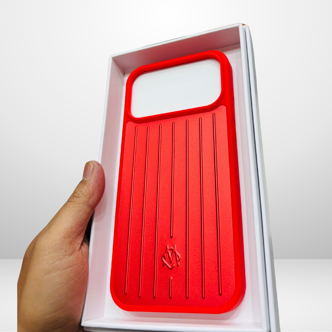 RIMOWA Style Case with Aluminium Back &amp; Silicone Sides for iPhone 17 Pro/17 Pro Max