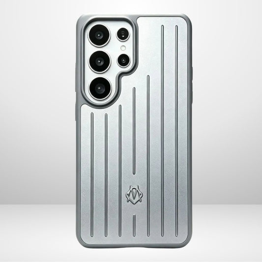 RIMOWA CASE WITH ALUMINIUM BACK AND SILICONE SIDE CASE for S26 Ultra