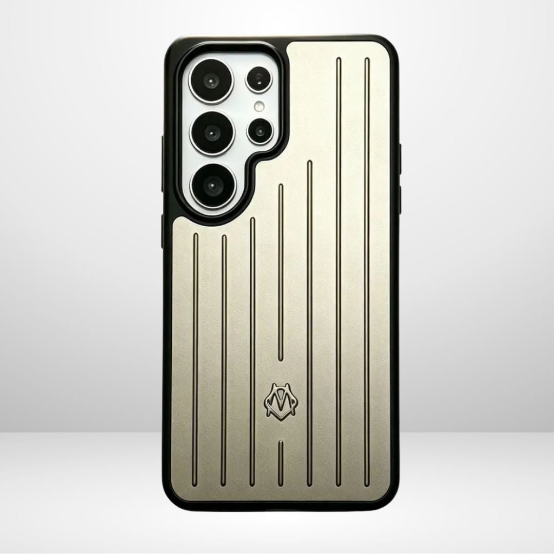 RIMOWA CASE WITH ALUMINIUM BACK AND SILICONE SIDE CASE for S26 Ultra