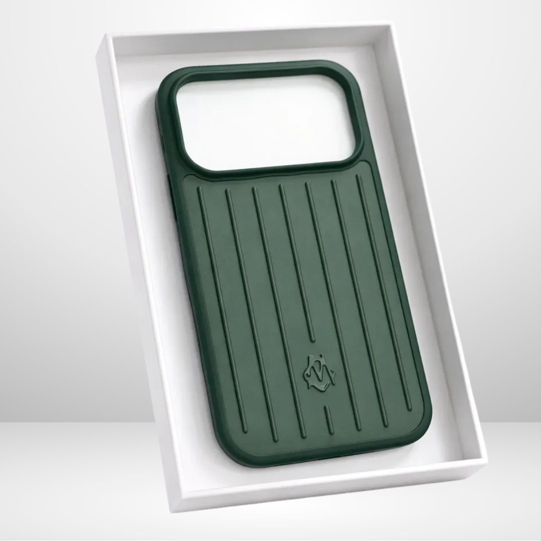 RIMOWA Style Case with Aluminium Back &amp; Silicone Sides for iPhone 17 Pro/17 Pro Max