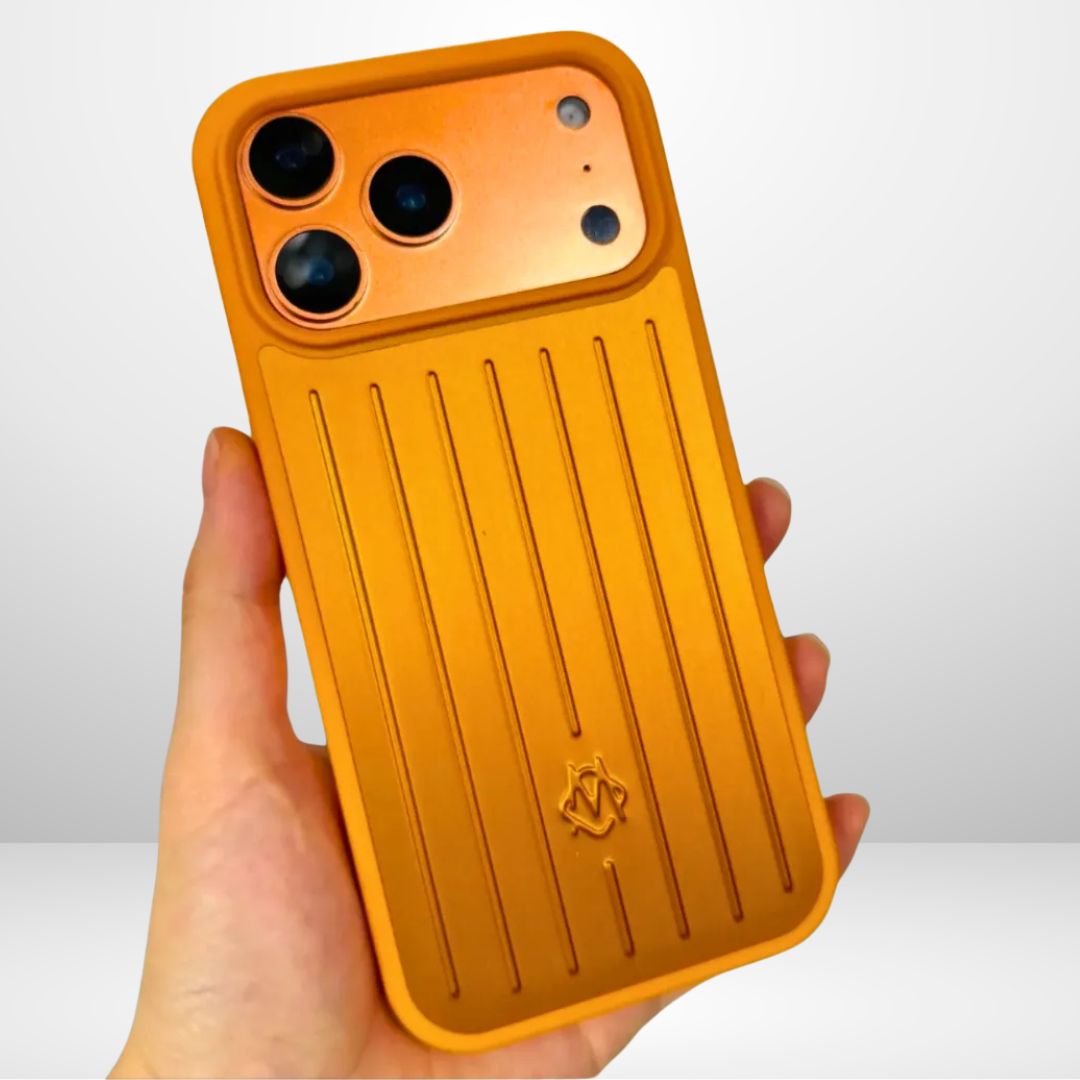 RIMOWA Style Case with Aluminium Back &amp; Silicone Sides for iPhone 17 Pro/17 Pro Max