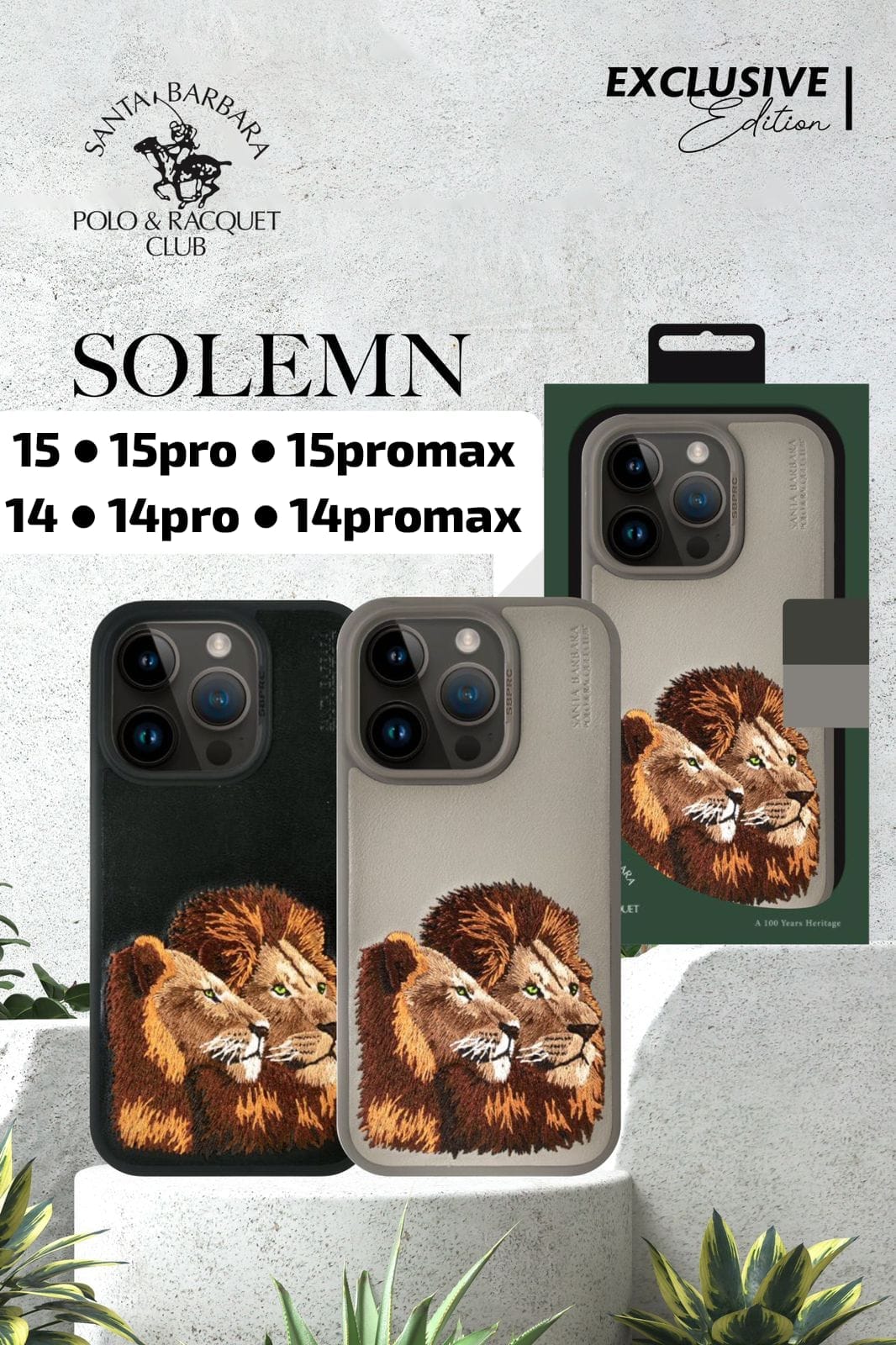 SB POLO Club Leather Exclusive Edition Case for iPhone 14/15 Series (SOLEMN )