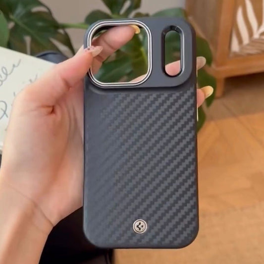 S Pigeon Carbon Fiber Leather ENZO MAGFIT Case for iPhone 17 Series