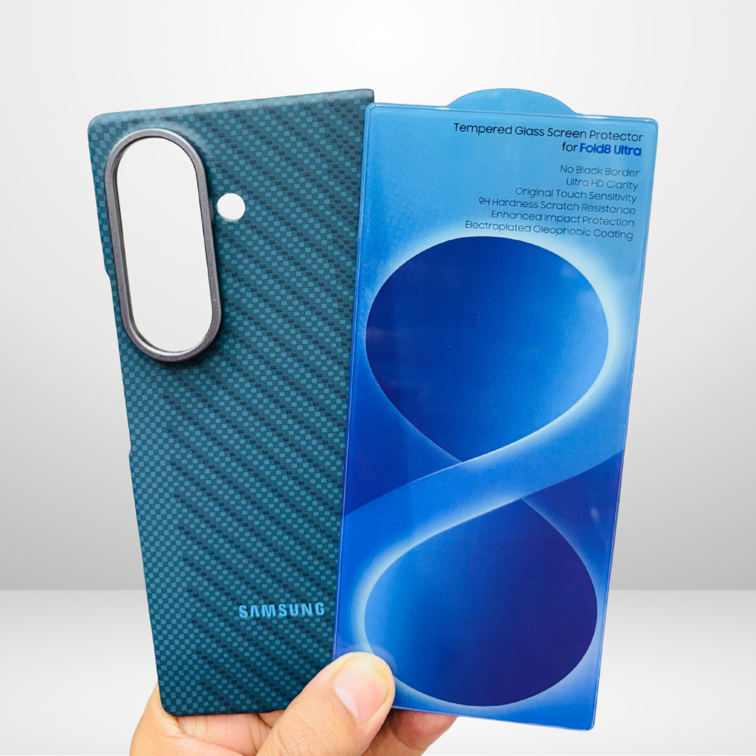 Samsung Carbon Fiber Magnetic Case for Galaxy Z Fold8 Ultra & Fold8 Wide