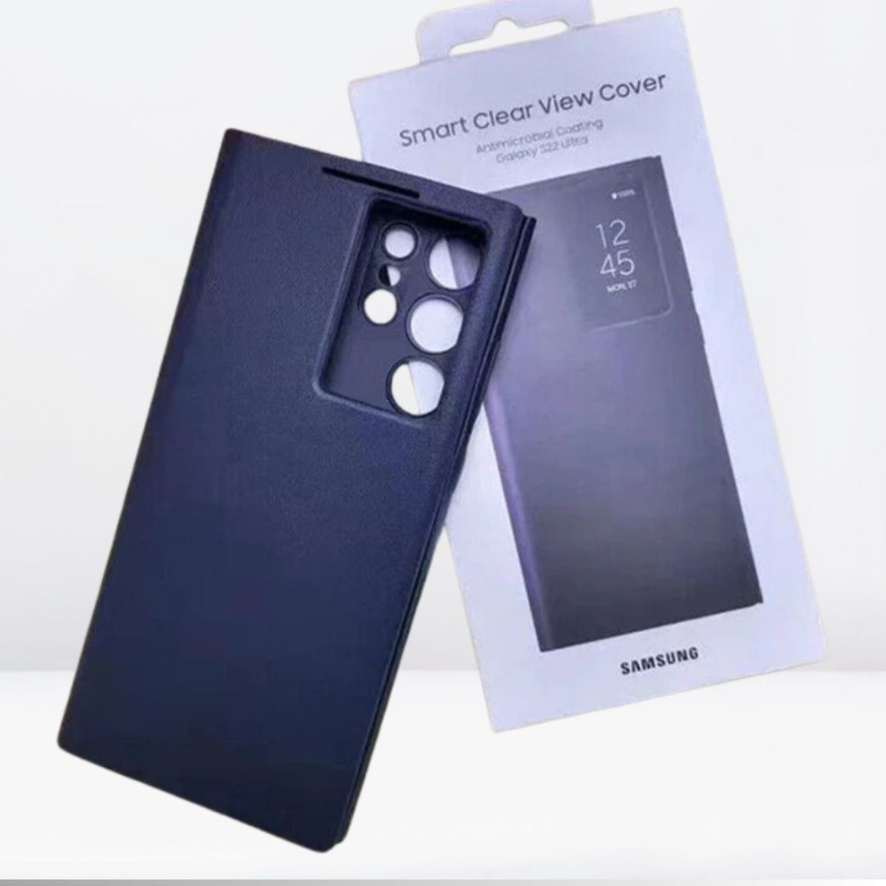 Samsung Galaxy S22 Ultra Smart S-View Window Flip Wallet Leather Cover ...