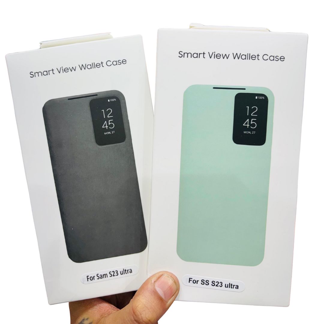 Samsung Galaxy S23 ULTRA Smart S-View app installed Window Flip Wallet Leather Case