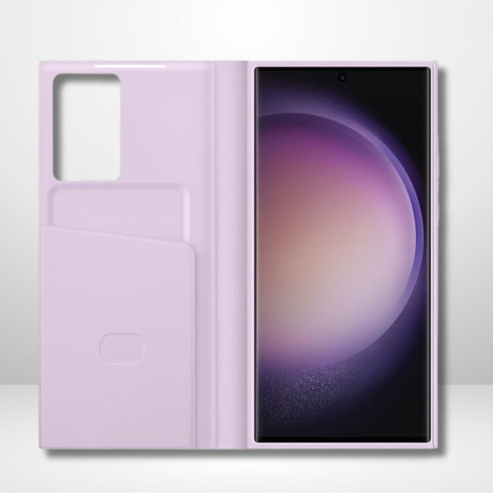 Samsung Galaxy S23 Ultra Smart S-View Window Flip Wallet Leather Cover ...