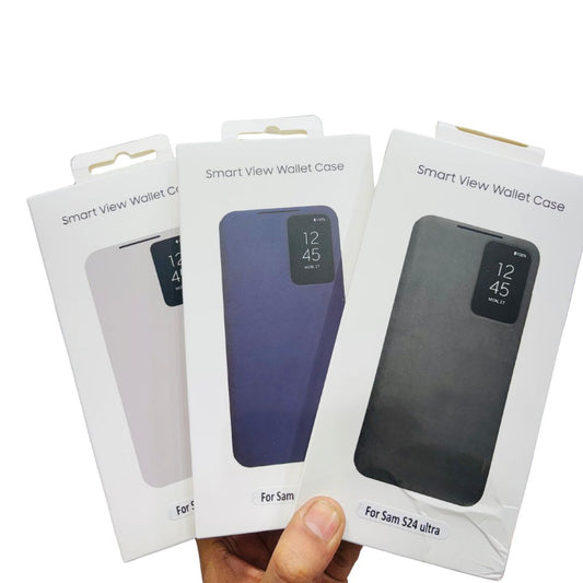 Samsung Galaxy S24 ULTRA Smart S-View app installed Window Flip Wallet Leather Case