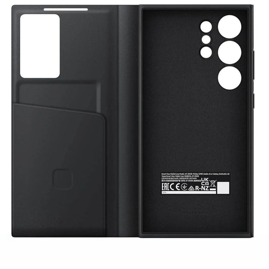 Samsung Galaxy S24 Ultra Smart S-View Window Flip Wallet Leather Cover (Black)