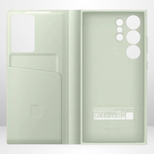 Samsung Galaxy S24 Ultra Smart S-View Window Flip Wallet Leather Cover (Light Green)