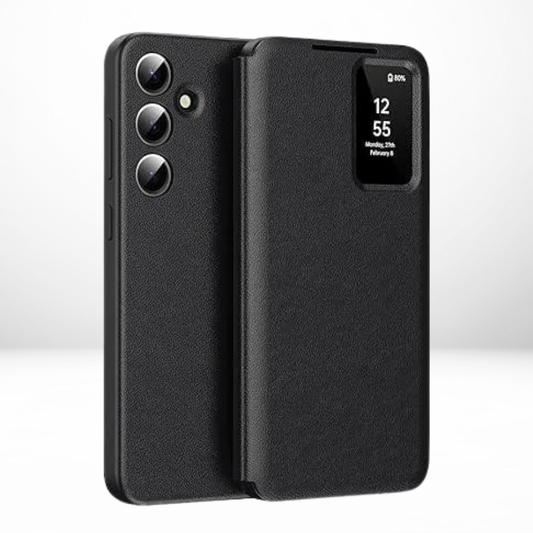 Samsung Galaxy S23 ULTRA Smart S-View app installed Window Flip Wallet Leather Case