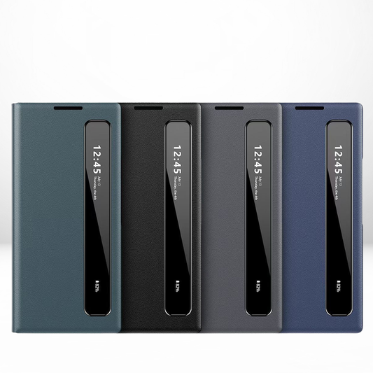 Samsung Galaxy S26 ULTRA Smart Side View app installed Window Flip Wallet Leather Case
