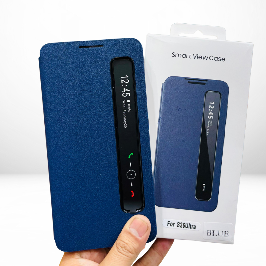 Samsung Galaxy S26 ULTRA Smart Side View app installed Window Flip Wallet Leather Case