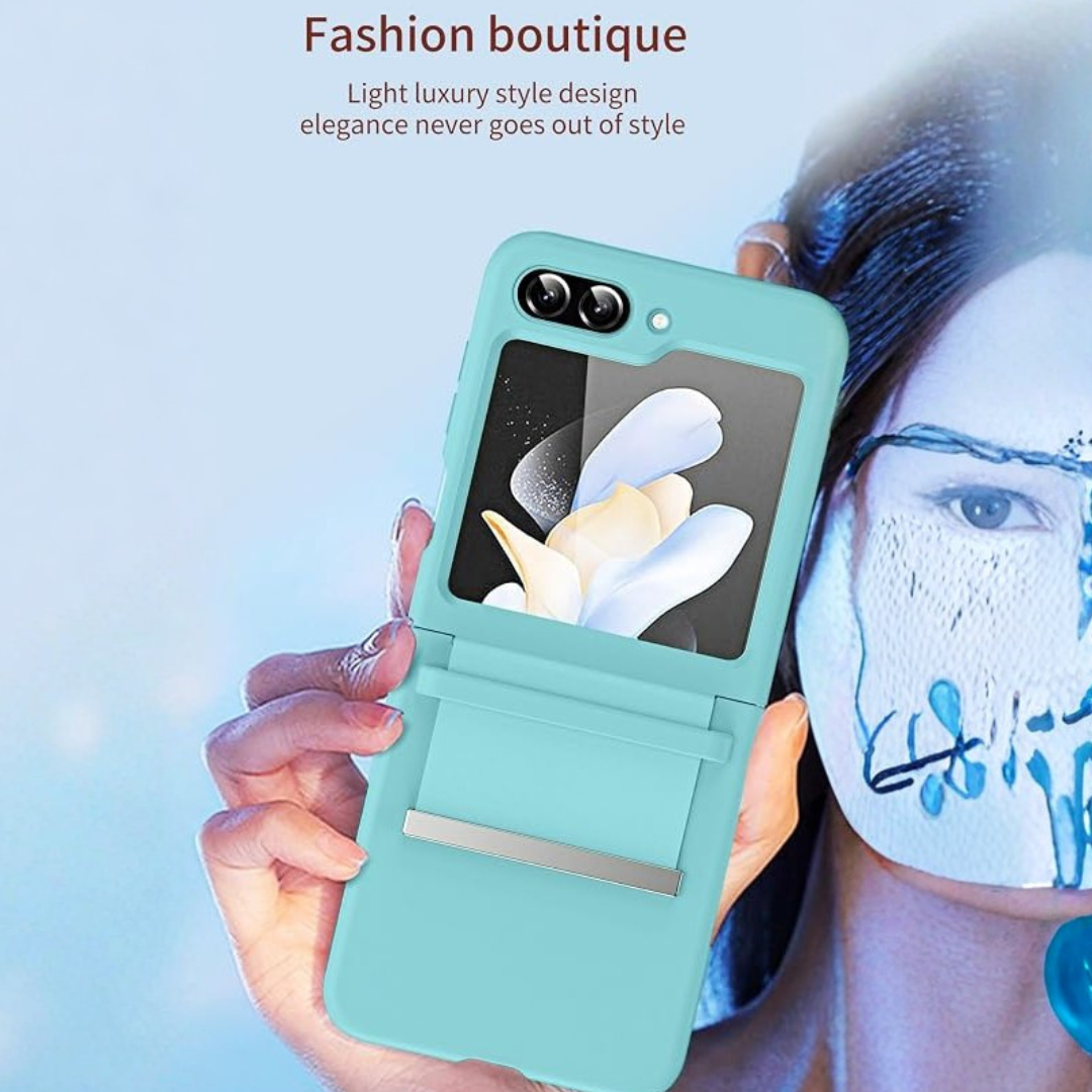 Samsung Galaxy Z Flip 5 Hybrid Silicone Case with Hinge – Mint Green