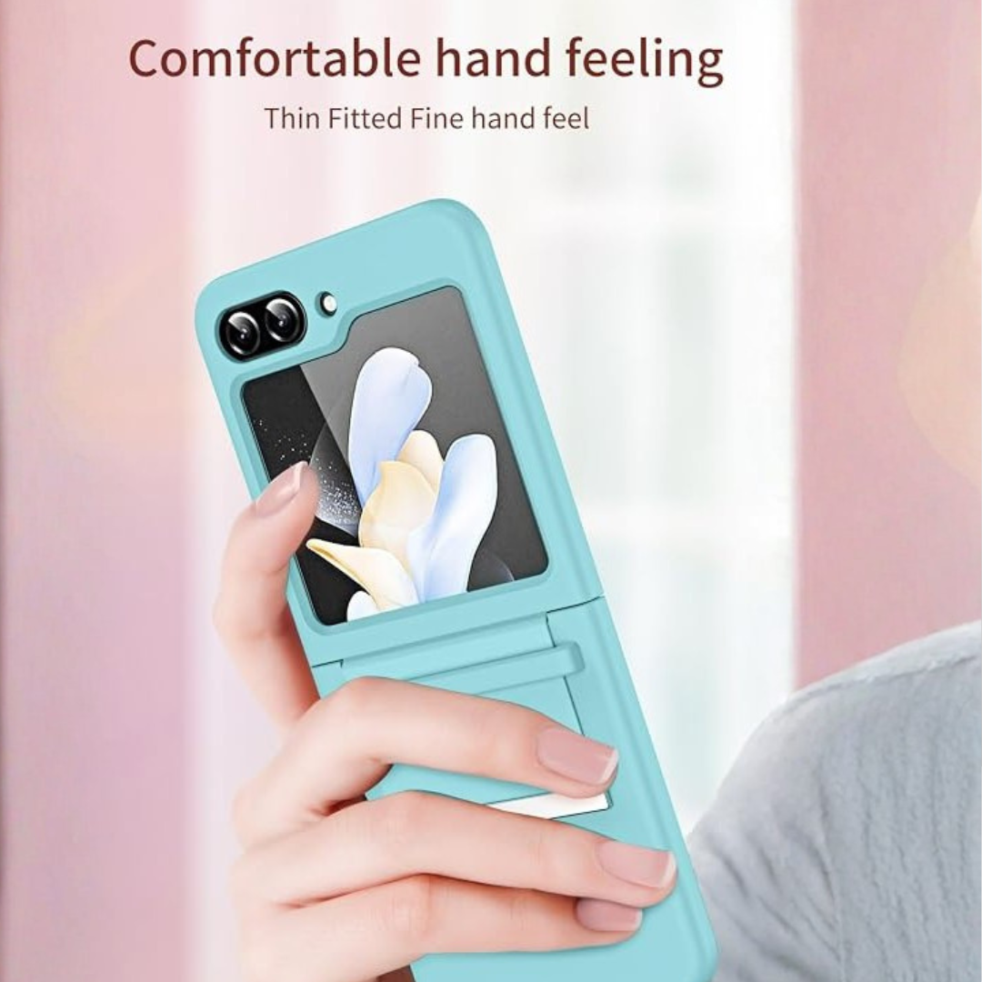 Samsung Galaxy Z Flip 5 Hybrid Silicone Case with Hinge – Mint Green