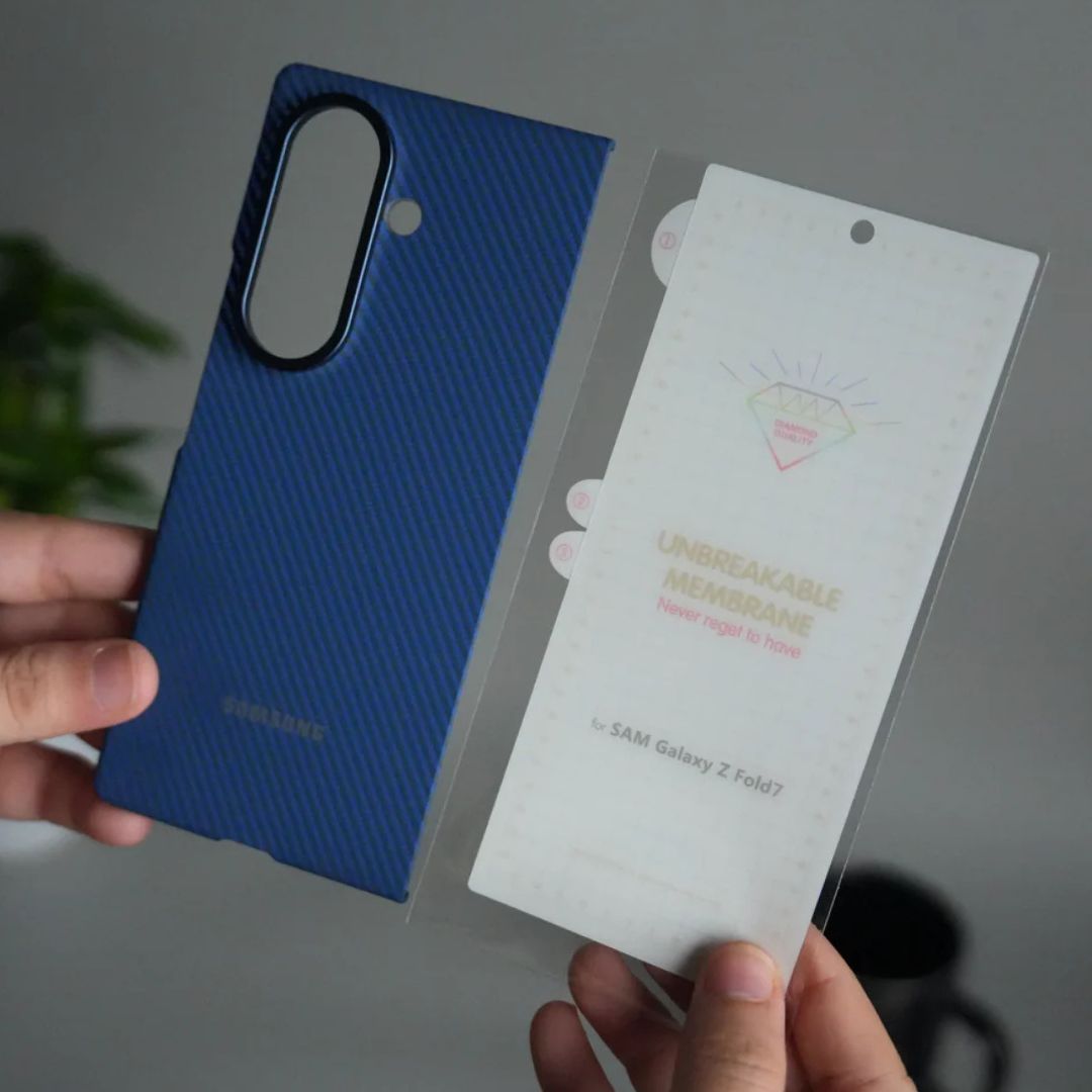 Samsung Galaxy Z Fold 7 Carbon Fiber Shield Case with 2 Membrane (Back Only)