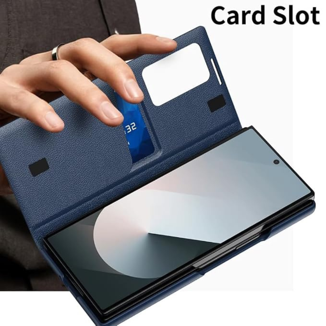 Samsung Galaxy Z FOLD 7 Smart S-View app installed Window Flip Wallet Leather Case