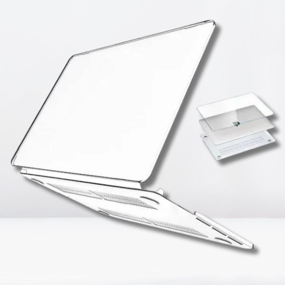 Hard Shell Sleek Protection case for MacBook 14.2 inch (Front & Back) (Transparent clear)